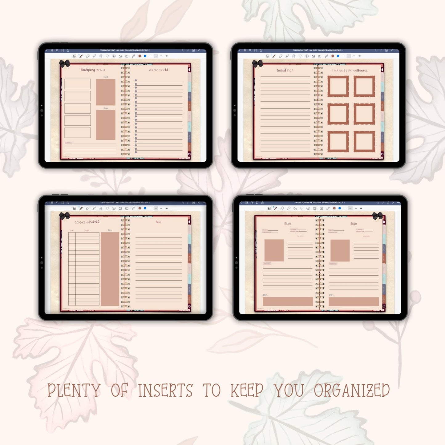 Thanksgiving Hosting Planner~Digital Undated Holiday Planner